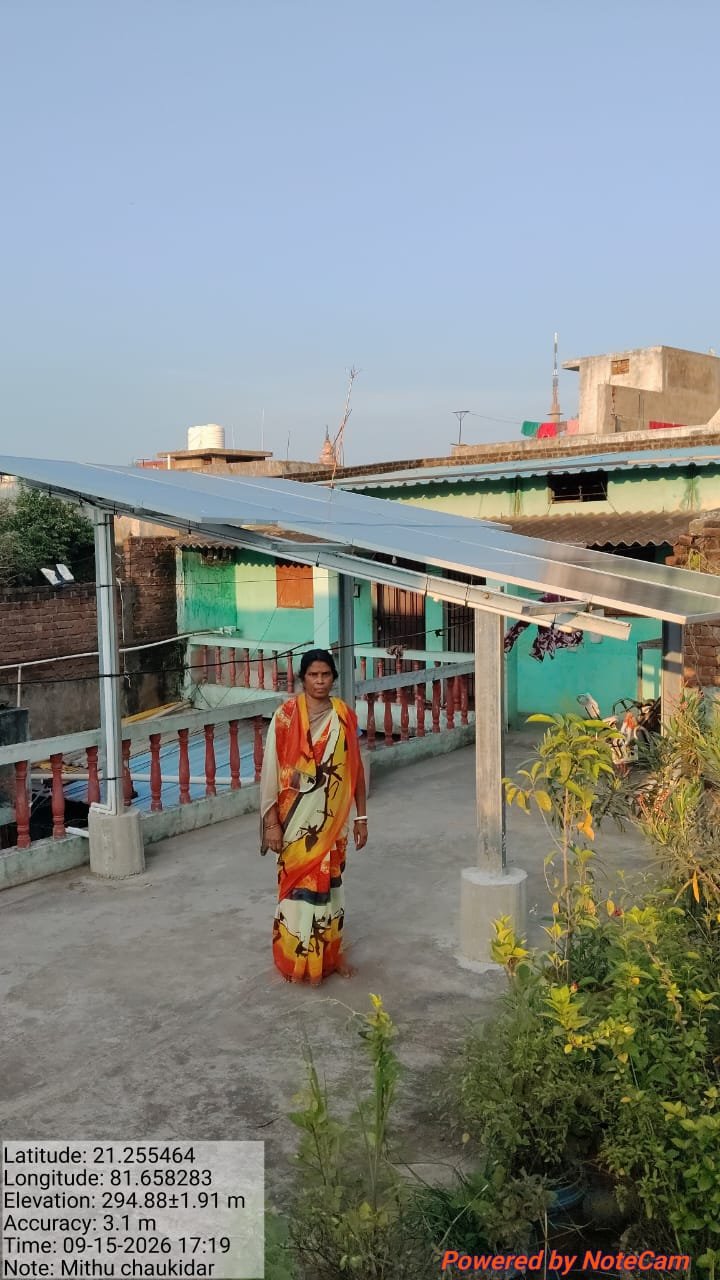Shree Krishna Associate Rooftop Solar Plant Installation in Raipur Chhattisgarh - Field Photo 3