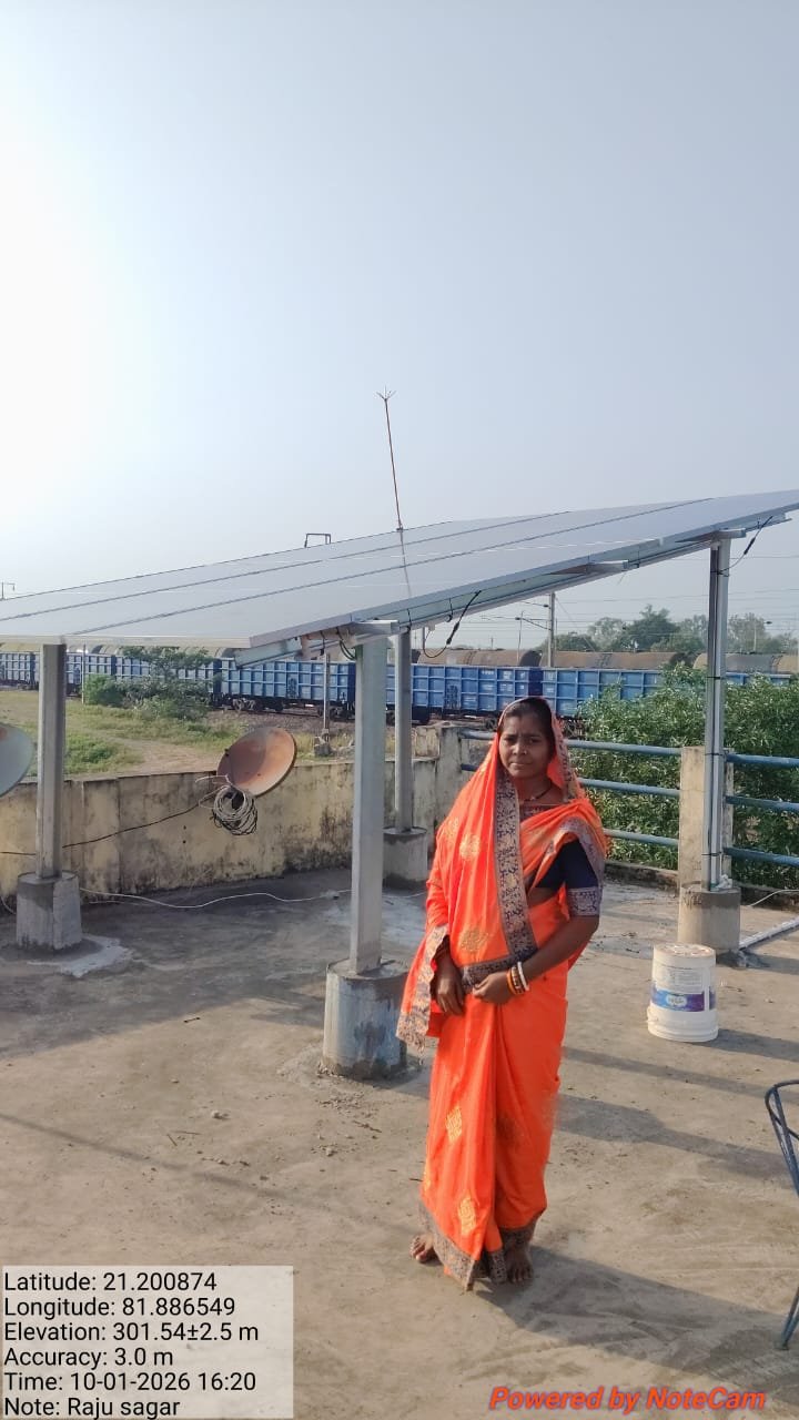 Shree Krishna Associate Rooftop Solar Plant Installation in Raipur Chhattisgarh - Field Photo 4