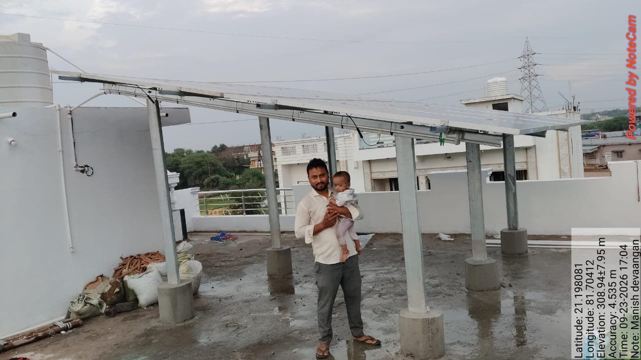 Shree Krishna Associate Rooftop Solar Plant Installation in Raipur Chhattisgarh - Field Photo 34