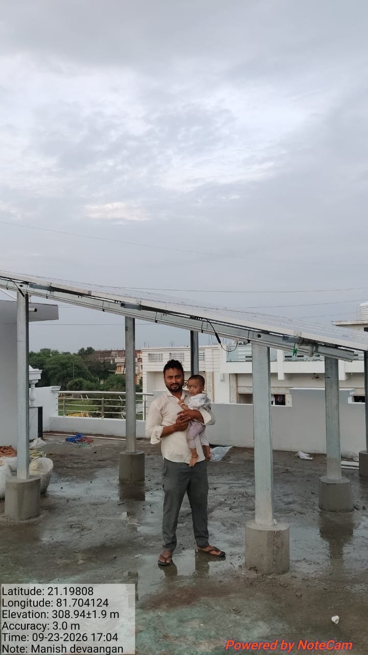 Shree Krishna Associate Rooftop Solar Plant Installation in Raipur Chhattisgarh - Field Photo 35