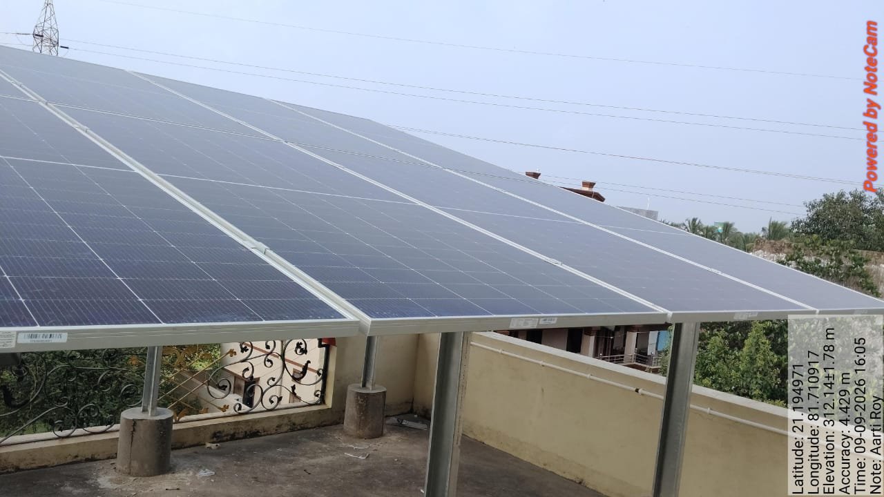 Shree Krishna Associate Rooftop Solar Plant Installation in Raipur Chhattisgarh - Field Photo 60