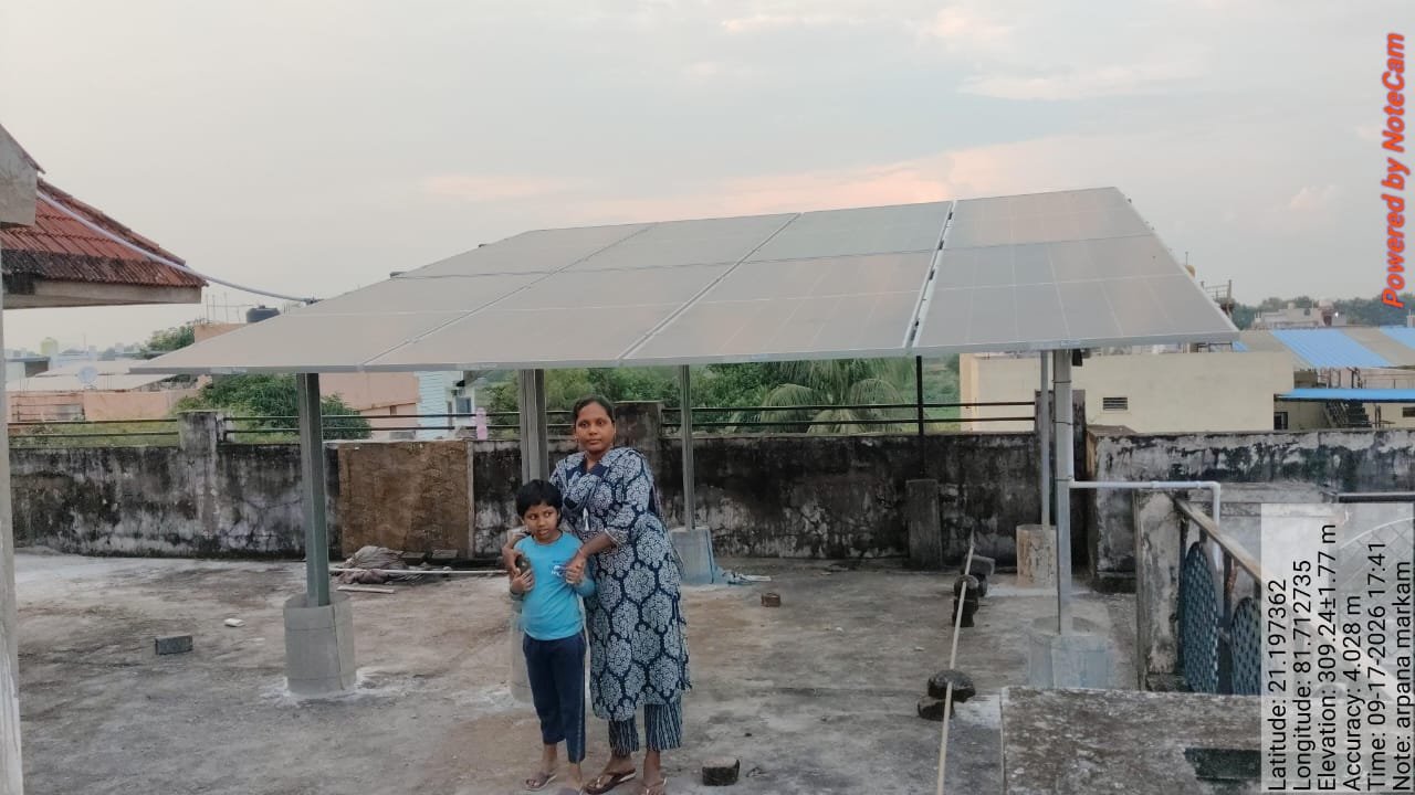 Shree Krishna Associate Rooftop Solar Plant Installation in Raipur Chhattisgarh - Field Photo 62
