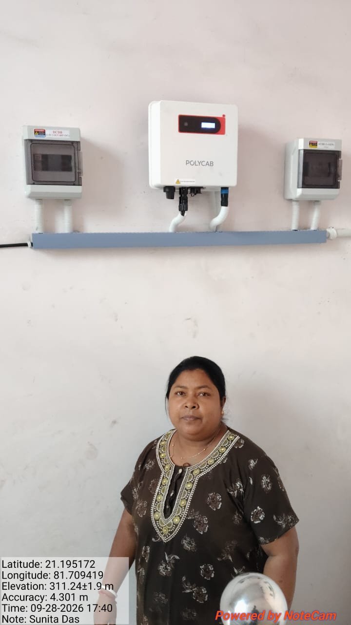 Shree Krishna Associate Rooftop Solar Plant Installation in Raipur Chhattisgarh - Field Photo 64