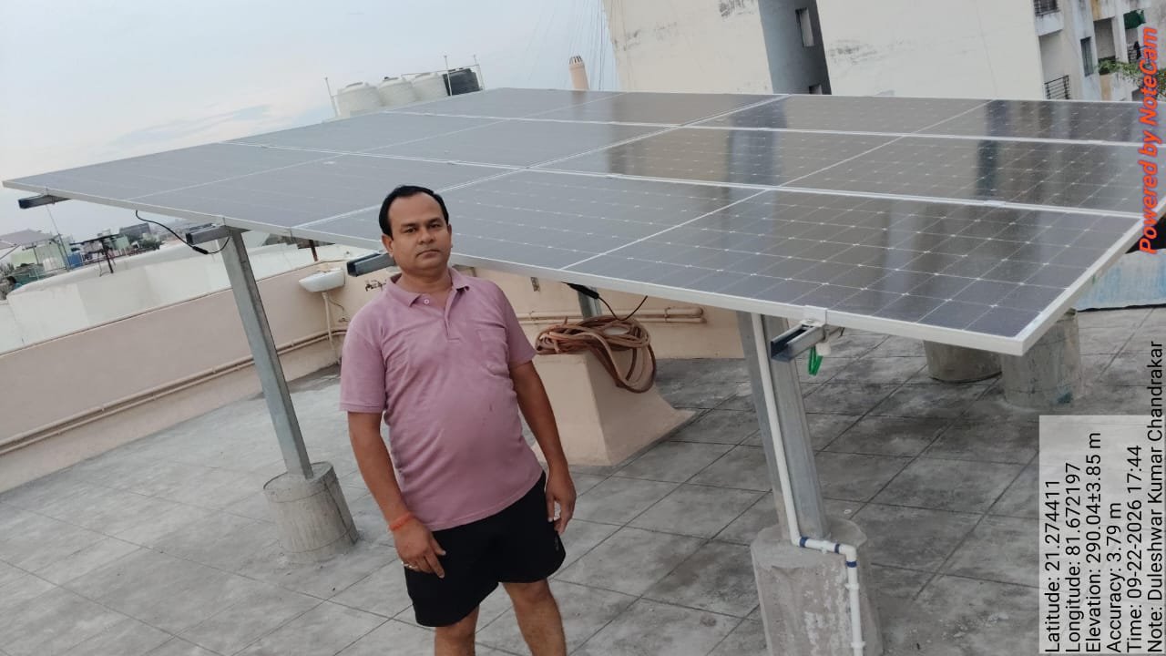 Shree Krishna Associate Rooftop Solar Plant Installation in Raipur Chhattisgarh - Field Photo 68
