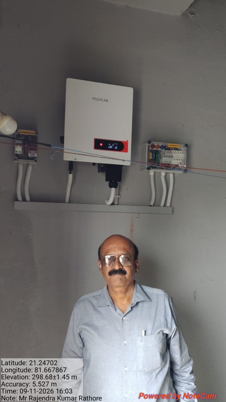 Shree Krishna Associate Rooftop Solar Plant Installation in Raipur Chhattisgarh - Field Photo 69