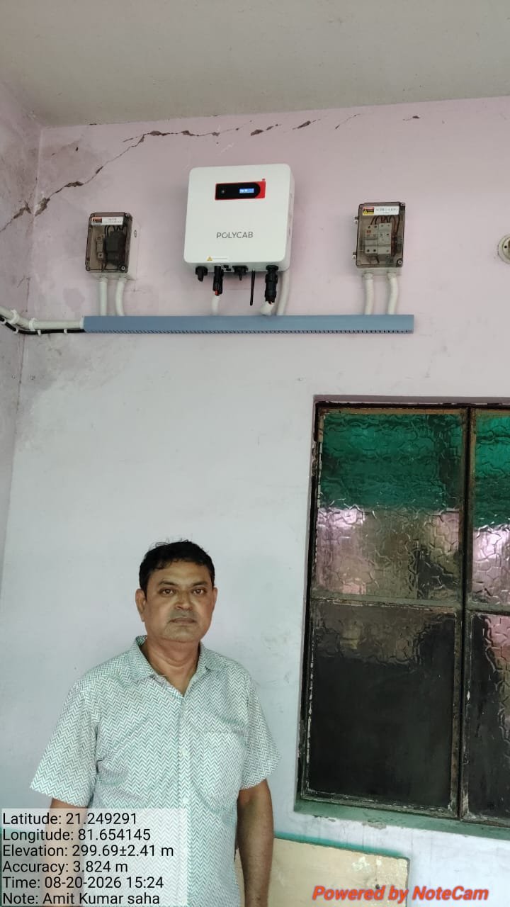 Shree Krishna Associate Rooftop Solar Plant Installation in Raipur Chhattisgarh - Field Photo 73